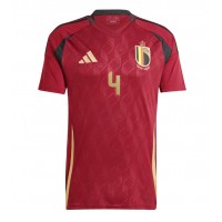 Belgium Wout Faes #4 Replica Home Shirt Euro 2024 Short Sleeve